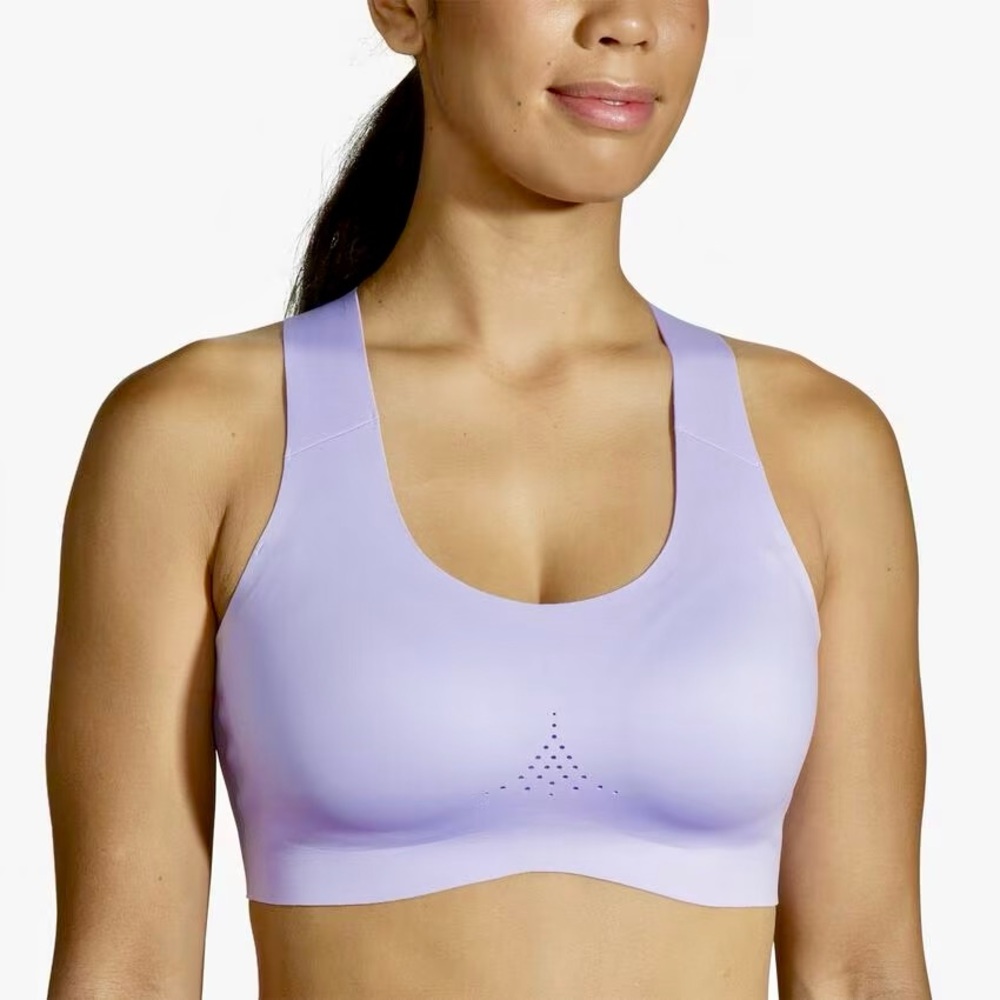Brooks Purple Sports Bra Moisture-Wicking Racerback